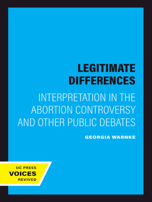 cover image of Legitimate Differences